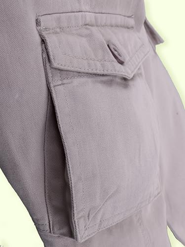 Image of KiddoPanti Boys Cargo Pants | 100% Cotton Twill | Comfortable Regular Fit | Elastic Waistband & Zip Fly | 6 Pocket Lower for Kids | Full-Length Casual Wear