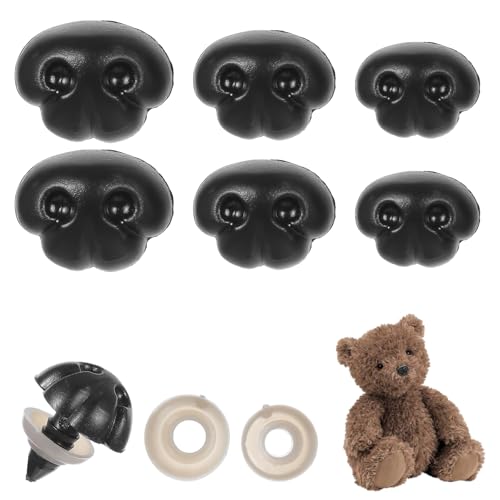 140 Pcs Safety Noses for Crochet Animals - 3 Sizes Black with Washers - Teddy Bears Stuffed Animals Dogs & Doll Making