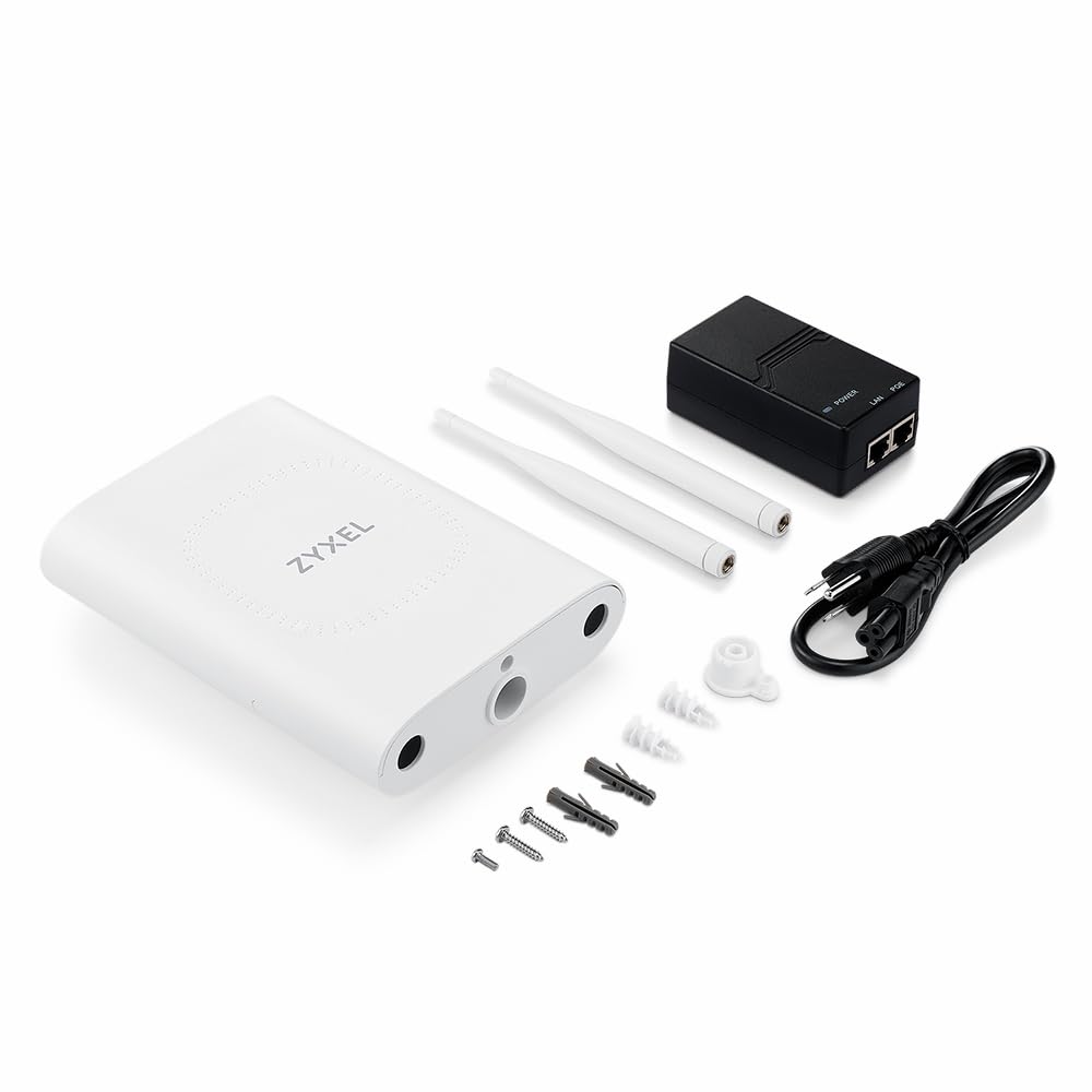 Zyxel WiFi 7 BE5100 Wireless Access Point IP55-Schutz für den Außenbereich | 2,5 Gb 4-Stream Dual-Radio | Smart Mesh MLO | PoE-Injektor Enthalten | Nebula App, Cloud oder Standalone [NWA55BE]