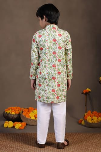 Image of Fashion Dream Boy Teal Kurta Pyjama Set|Boy Kurta Set|Kurta Pyjama Set