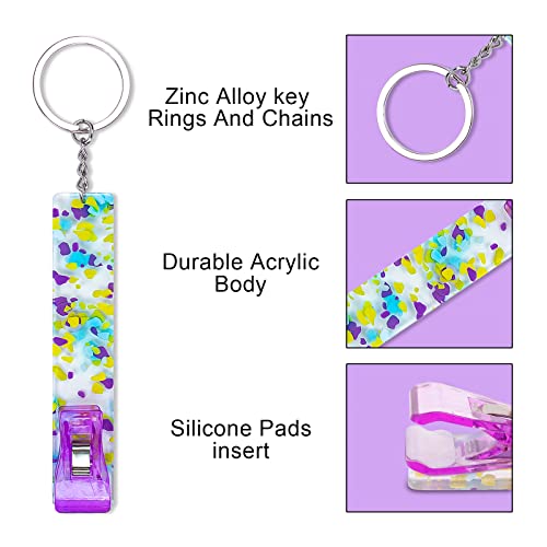Image of 3PCS Credit Card Puller, Cute Debit Bank Card Grabber for Long Nails ATM Keychain Women with Plastic Clip