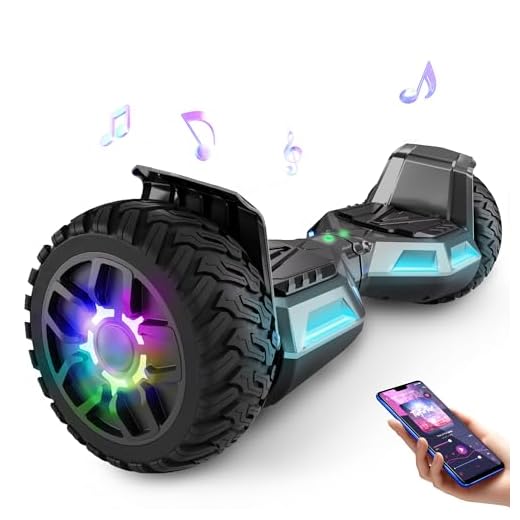 8.5 Pouces Tires Self Balancing Scooters with Music Speaker, Self Balancing Scooter for Kids