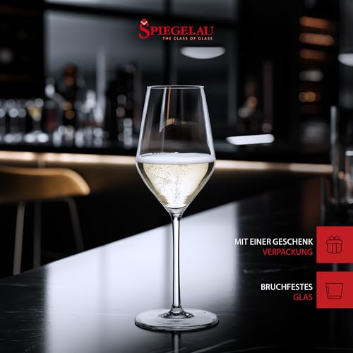 Foto von Spiegelau Champagner Gläser 310 ml, 4 Stück, Style, 4670185, Sektgläser aus Kristallglas, Champagnergläser spülmaschinenfest