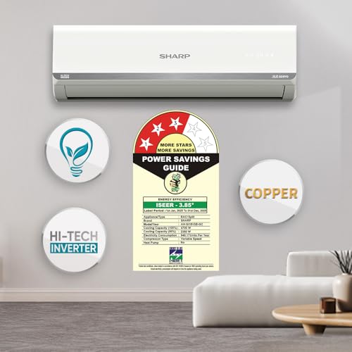 Image of SHARP 1.5 Ton 3 Star 5-in-1 Convertible, Turbo Cool Technology, Anti-Corrosive Gold Fin Coating, Inverter Split AC, AH-SI18V3B-GC
