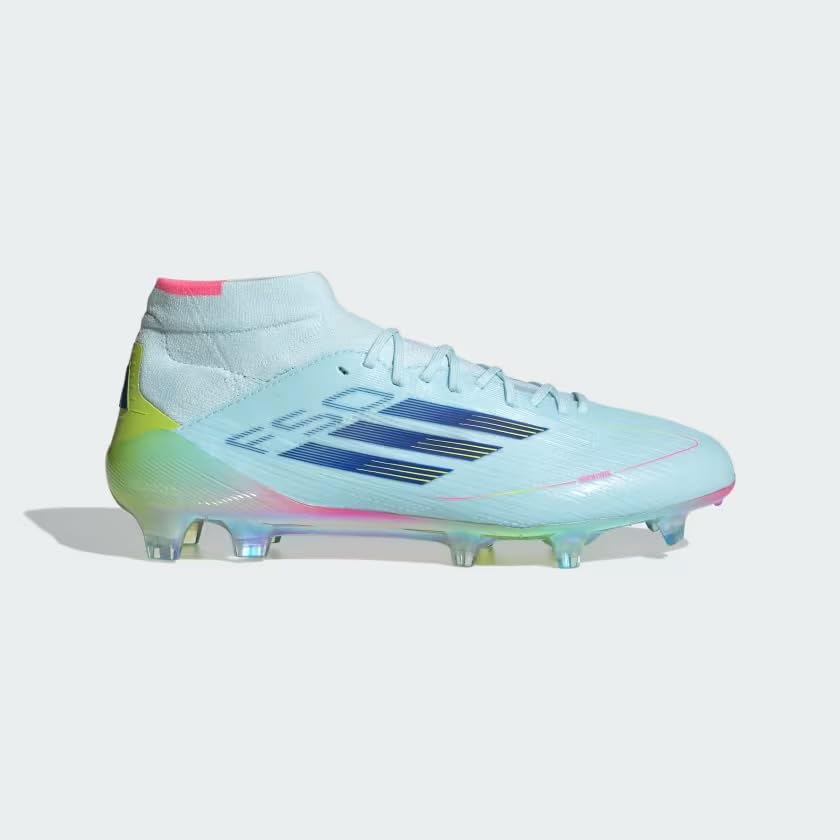 adidas Women's F50 Elite MID-Cut 99 Capsule Firm Ground Cleats, Almost Blue/Semi Lucid Blue/Semi Solar Yellow, US 8 W2