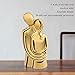 Notakia Hugging Couple Sculptures Home Decor Modern Romantic Love Statue for Office Bookshelf Desktop Decorations (Hugging Couple Gold)