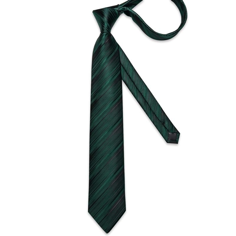 Corbata de seda rayada para hombre formal miniatura 3