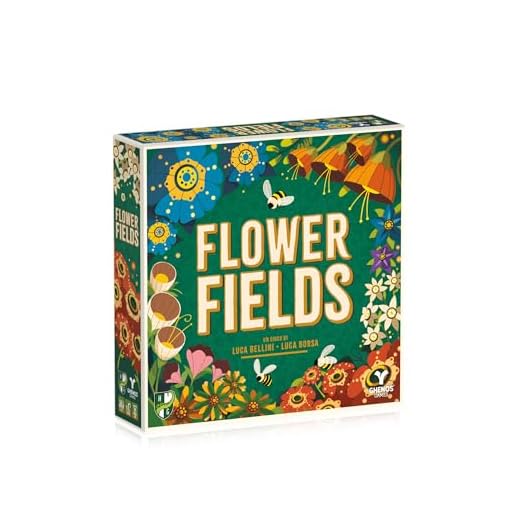 Ghenos Games Flower Fields - Gioco Astratto di Piazzamento Tessere - 8+ Anni - 1-4 Giocatori - 40 Minuti - Edizione Italiana