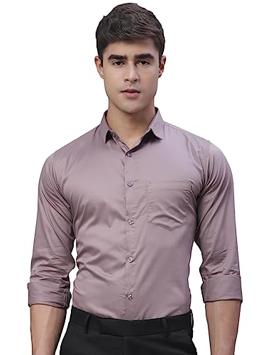 Image of Majestic Man Slim Fit Satin Cotton Formal Shirt for Men