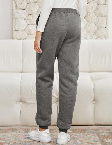 Image of Yeokou Women's Warm Sherpa Lined Athletic Sweatpants Joggers Fleece Pants