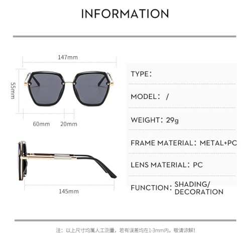 Luxury Fashion Oversized Sunglasses Retro Polygonal Sun Glasses Street Photography Outdoor Sun Proof Uv400 6