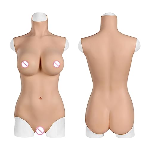 Silicone Breastplate Bodysuit and Hip Vulva for Transgender Crossdresser Masquerade Touch Soft2