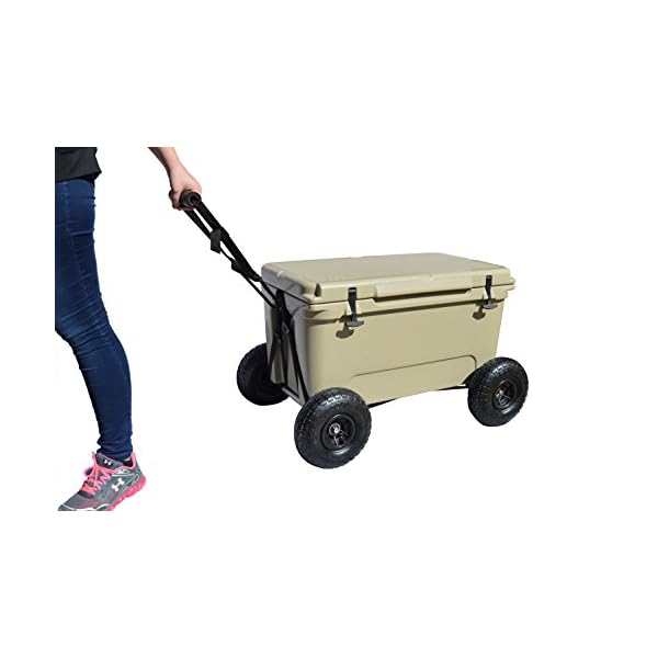 SHERPA Cooler Wheel Kit with 10″ Pneumatic Rubber Tires for YETI, RTIC