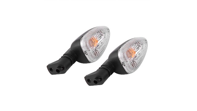 Aramox Indicatore di direzione, 2 pezzi Lampada per indicatori di direzione per moto Luce di stop Accessorio per modifica griglia vintage(bianca
