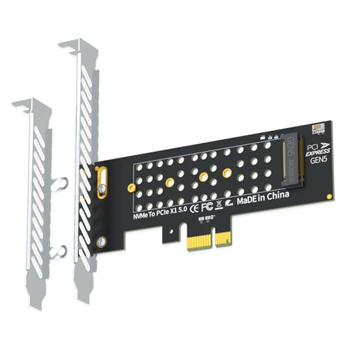 Image of GLOTRENDS PA19-X1 M.2 NVMe SSD to PCIe 5.0 X1 Adapter, Regular and Low-Profile Bracket, PCIE X1 Installation