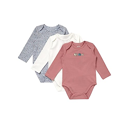 Image of Hanes Unisex Baby Pure Comfort Long Sleeve Bodysuits, Infant Bodysuits, Boys & Girls, 3-pack