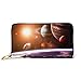 Produktbild JHGFG Mode Handtasche Reißverschluss Brieftasche Sonnensystem Raum Objekte Elemente Dieses Telefon Kupplung Geldbörse Abendkupplung Blockieren Leder Brieftasche Multi Card Organiz