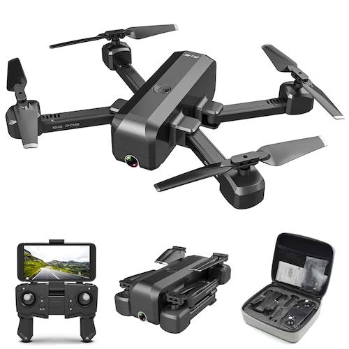 HaiMa Sg706 Wi-Fi Fpv Foldable Rc Quadcopter Drone Con Hd Camera Toys Optical Flow Positioning - 4K Con Borsa Cina