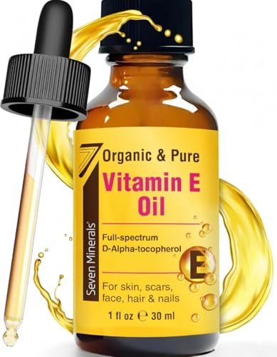Seven Minerals Ultra Pure Vitamin E Oil - Full-Spectrum D-Alpha Tocopherol, 1 Fl Oz - 100% Organic Vitamin E Oil for Skin, Face, Hair, and Scars - Naturally Occurring = Not Synthetic - Image 6