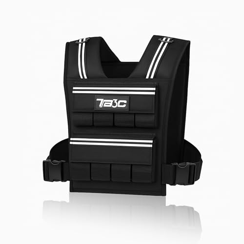 Adjustable Weighted Vest,40lbs Weights with Reflective Stripe, Weight Vest Workout Vest for Strength Training Running Walking Workout Vest for Men and Women