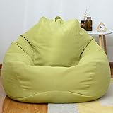 RIYIFER Puf Gigante Funda De Puff, Bean Bag Bazaar Paño Suave, Transpirable Y Resistente Al Desgaste Cubierta De Sofá Lounge Gaming Chai,Verde,100 * 120CM