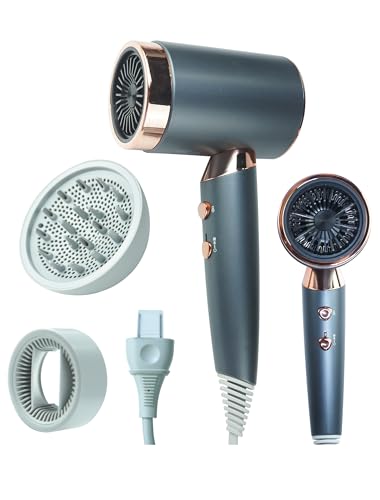 CLGTTFB Professional Lonic Hair Dryer for Women & Men,1600W Fast Drying Blow Dry with Diffuser and Concentrator for Various Types of Hair,High Speed Quiet Hairdryer for Home Salon,Travel,Hotel