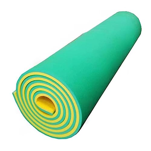 UGPLM Water Float Mat Foam Floating Pad Relaxing High Density Xpe Foam Blanket 2 Layers Float Mat Bed Mattress for Beach Summer Swimming Pool Sea, Yellow and Green