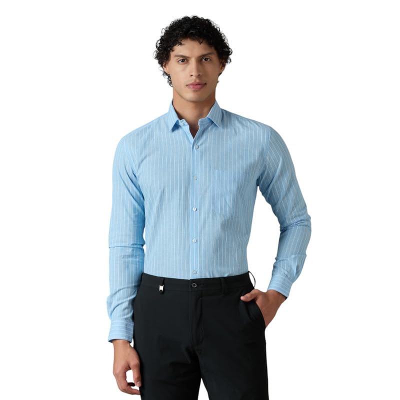 Image of Men's Striped Cotton Formal Shirt