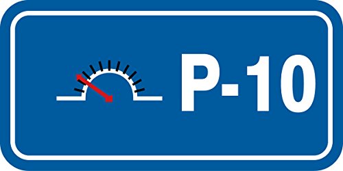 Étiquette Énergie Pneumatique P-10 en Vinyle Adhésif Bleu 38x76mm