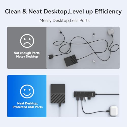 Image of USB C to USB C Hub Multiport Adapter,USB C Splitter Dual Monitor (Sable)