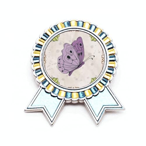 Broche violette avec citation anglaise en métal M, le cadeau idéal