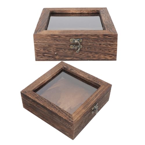 Boîte à spécimens d'insectes en bois synthétique vitrée Outanaya pour collectionneur