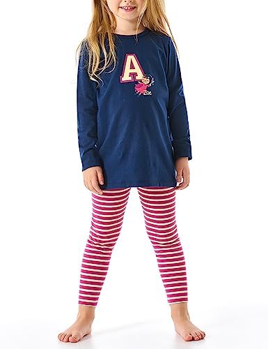 Schiesser Mädchen Schlafanzug Nachthemd mit Leggings lang, Größe 92 bis 140 – Ansicht 1