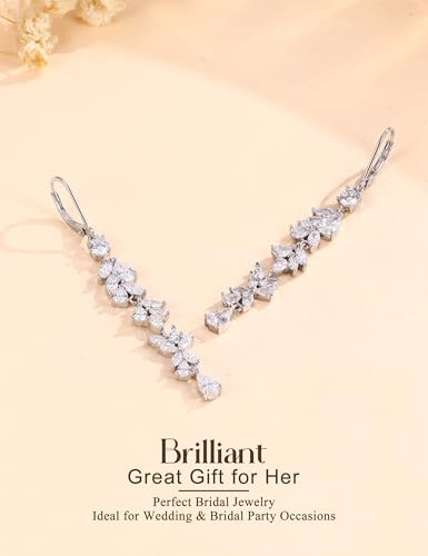 Image of PATISORNA 925 Sterling Silver Long Dangle Earrings for Women Hypoallergenic