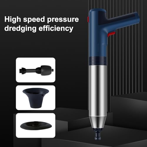 yoakaiax Electric Toilet Plunger,Unclog in One Shot,Remover for Bathroom,Kitchen Pipes Clog,High Pressure Air Plungers for Bathroom Heavy Duty Dark Blue - Thumbnail 6