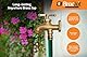 Doppel-Wasserhahn Garten überall Messing mit Befestigung frostsicher mit Adapter für Gartenschlauch und Gewinde Doppel-Anschluss Verteiler Schlauchadapter mit Schlauchanschluss Gartenwasserhahn