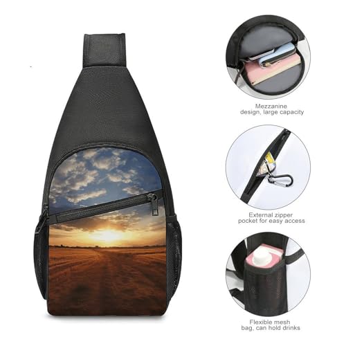 Mochila tipo bandolera ligera para senderismo y viajes miniatura 5