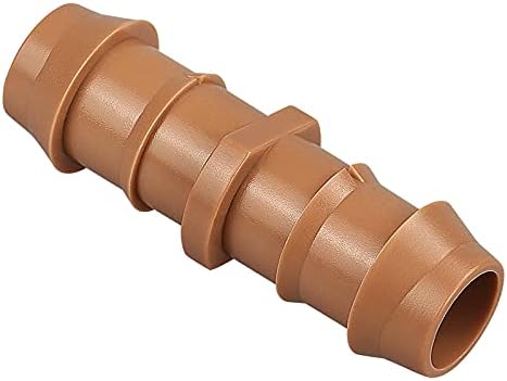 iRunning 20 Pieces Drip Irrigation Fittings Coupling Connectors for 1/2" Tubing, Drip Barbed Couplers for 1/2 Inch Irrigation Tubing (0.600" ID), Drip Line Couplings for Drip Sprinkler Garden Systems
