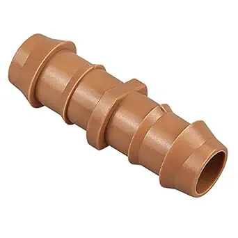iRunning 18 Pieces Irrigation Couplings Fittings (17mm) for 1/2? Tubing (0.600?ID) Barbed Connectors for Sprinkler and Drip Irrigation Systems
