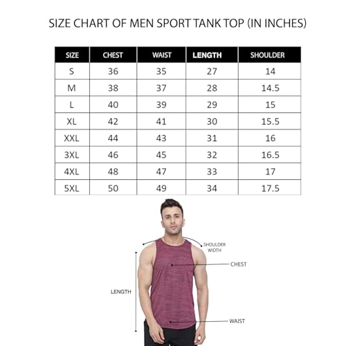 Image of CHKOKKO Men Gym Tank Regular Fit Tops Sports Sleeveless Vest