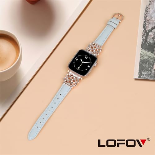 Image of Compatible with Apple Watch Bands Women 38 /40 /41 /42mm Dressy Slim Leather Strap with Designer Celtic Knot Interlock Buckle Bracelet for iWatch Series 11 10 9 8 7 6 5 4 SE 3 2 1