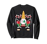 unicorno viso natale carino snow-man magico x-mas ragazze felpa