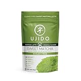 Ujido Sweet Matcha, 16 oz. – Sugar-Free Ceremonial Grade Japanese Matcha Powder – Sweetened with Monk Fruit & Non-GMO Erythritol – Hand-Picked Green Tea Leaf Powder – Antioxidant Superfood – For Teas