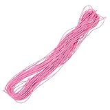 KHBUAB Cordón Elástico de 2 Mm, Hilo para Abalorios y Joyería, Color Rosa Oscuro (07), 45 Metros por Rollo, Cuerda Flexible para Pulseras, Collares y Manualidades DIY