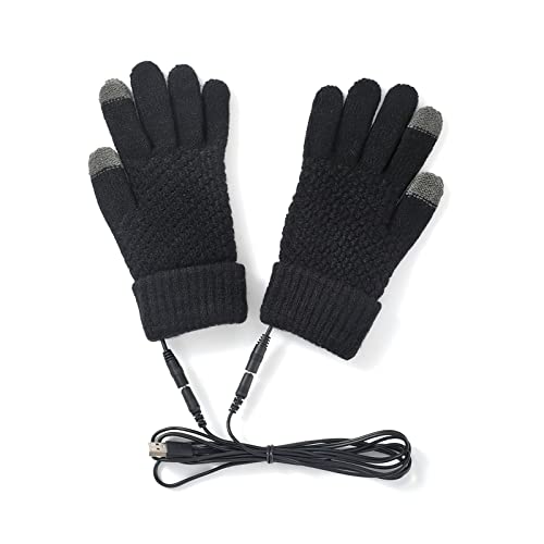 Creamic Hand Warmer Thermal Gloves, 5V Usb Rechargeable Electric Low Wattage Heated Finger Gloves Heated Gloves Winter Gloves (Black) #TOP20