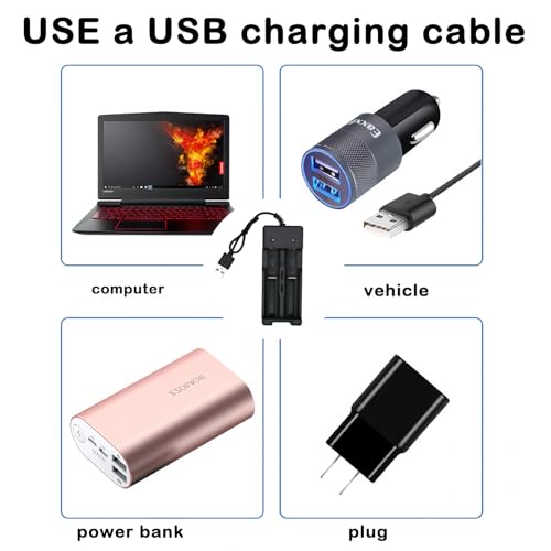 LCD-Display Li-Ion-Akkuladegerät Intelligente, 2 Steckplätze, kompatibel mit 3,7 V 26650/18650/14500/16340 Akkus, Schnellladung, unabhängiges Laden, Sicherheitsschutz, Small