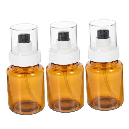 HONITANO 3Piezas Vacías Unidades Marrón Cosméticos y Esenciales con Protección Solar