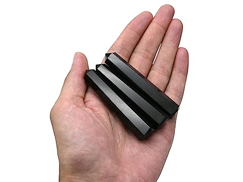 Image of Amazing Gemstone Black Obsidian Crystal Towers ~ Natural Healing Crystal Point Obelisk for Reiki Healing and Crystal Grid (3 inch to 4 inch INCH)
