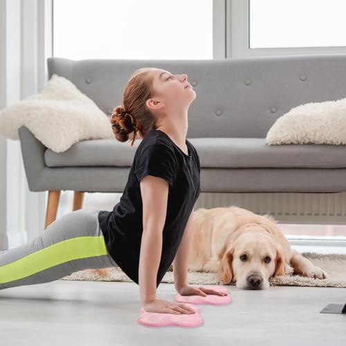 Image of Yoga Knee Pads 2 Pack, Foam Kneeling Cushions - Non-Slip Pilates Knee Pad Cushion & Wrist Support - Portable Workout Knee Pads for Meditation, Kneeling, Balance, Floor, Pilates,Yoga