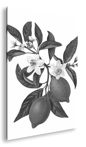Branche de citron image sur toile pour créer une ambiance nature dans la chambre